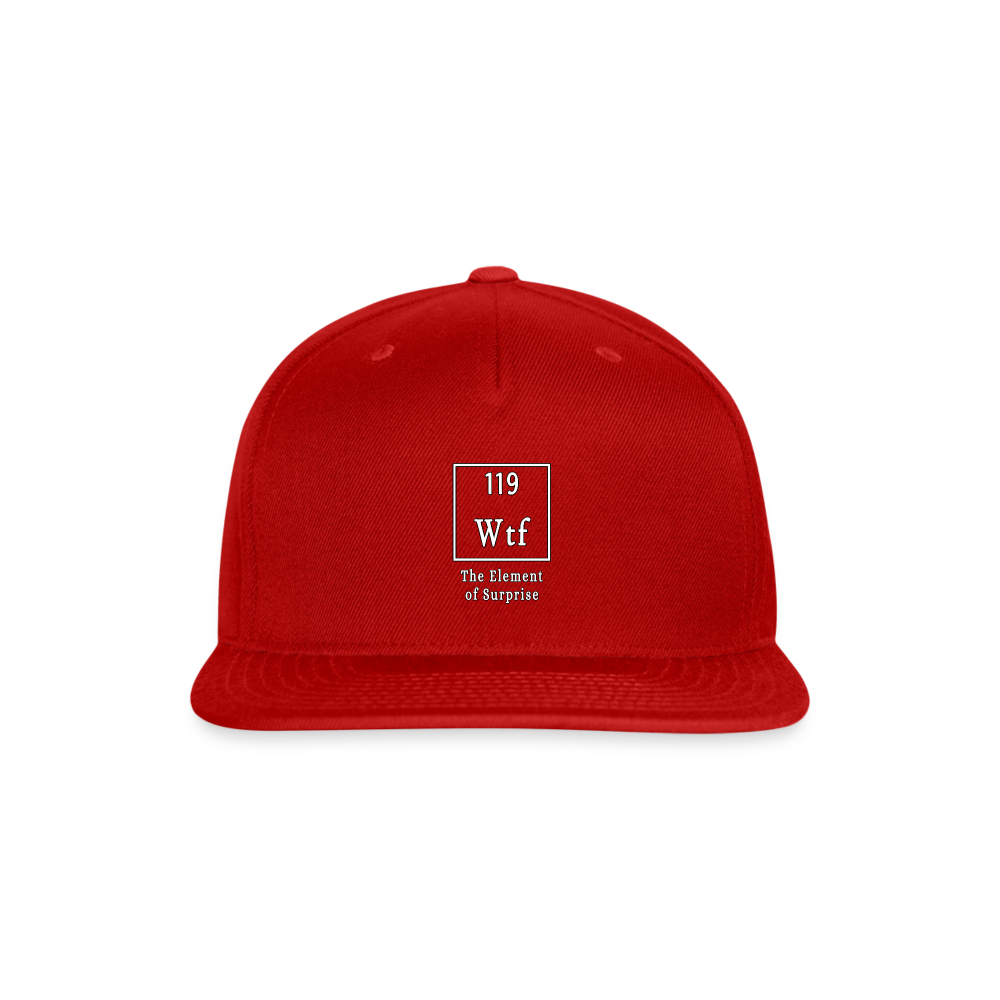 WTF - Snapback Baseball Cap - red