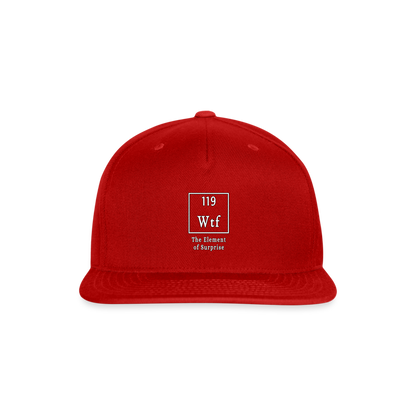 WTF - Snapback Baseball Cap - red