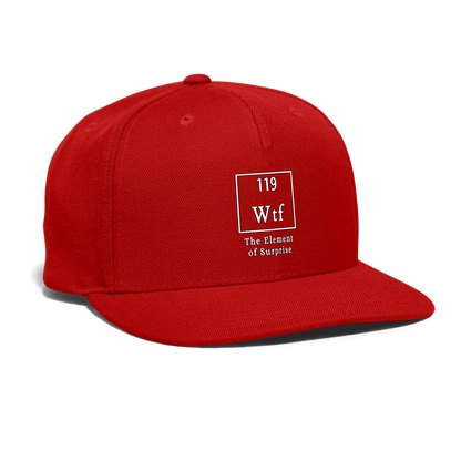 WTF - Snapback Baseball Cap - red