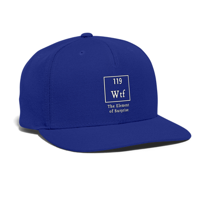 WTF - Snapback Baseball Cap - royal blue