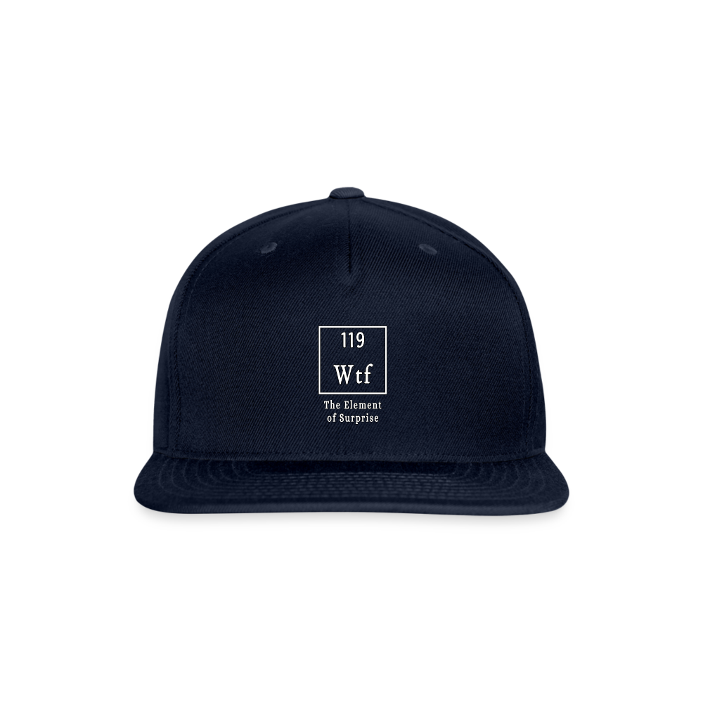 WTF - Snapback Baseball Cap - navy