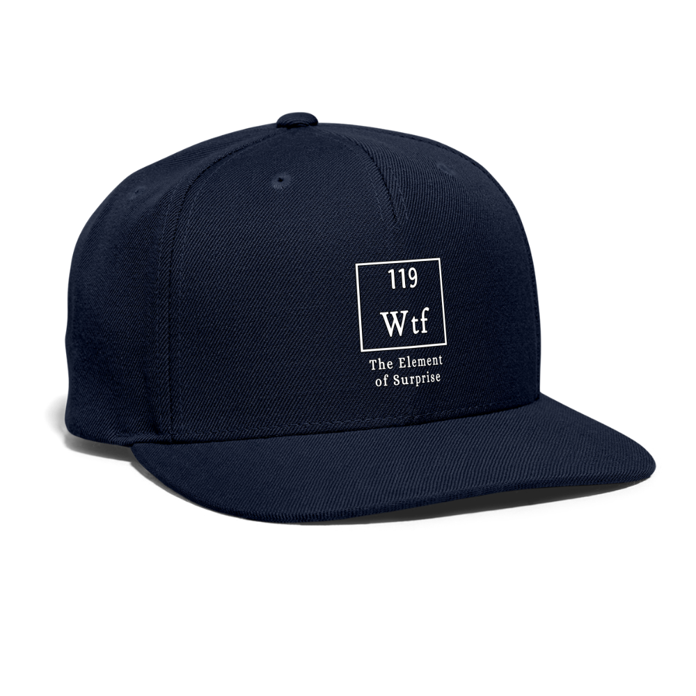 WTF - Snapback Baseball Cap - navy