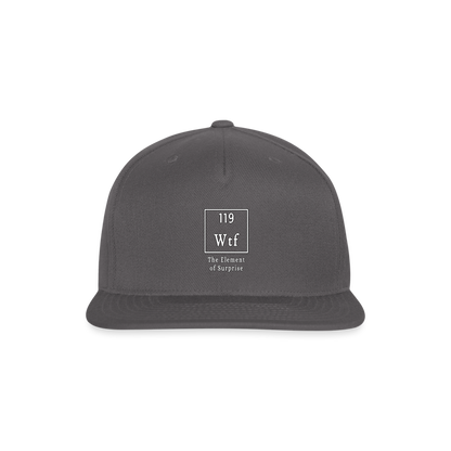 WTF - Snapback Baseball Cap - dark grey