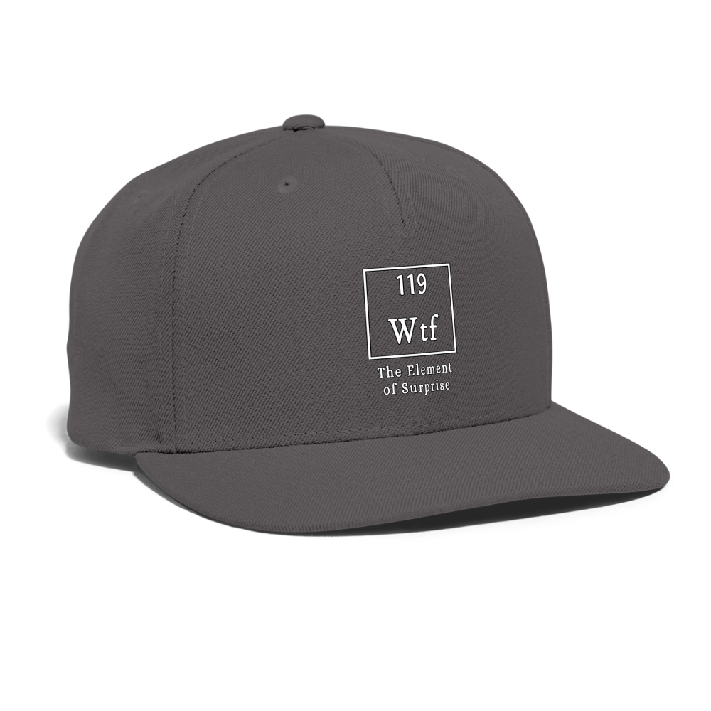 WTF - Snapback Baseball Cap - dark grey