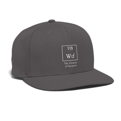 WTF - Snapback Baseball Cap - dark grey