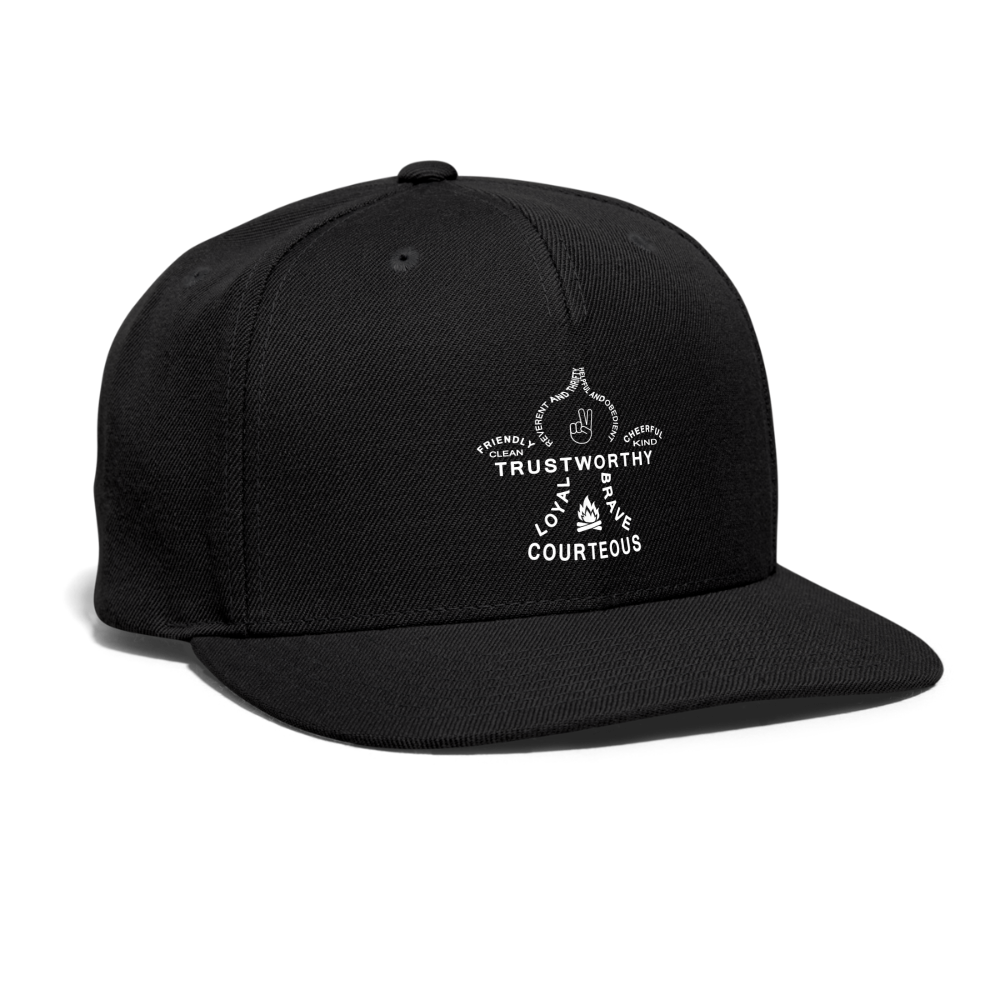 Scout Oath Fleur de Lis - Snapback Baseball Cap - black