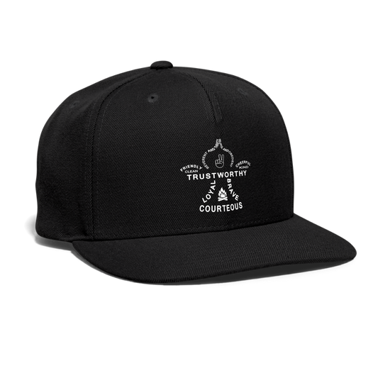 Scout Oath Fleur de Lis - Snapback Baseball Cap - black