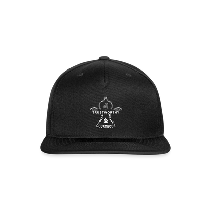 Scout Oath Fleur de Lis - Snapback Baseball Cap - black