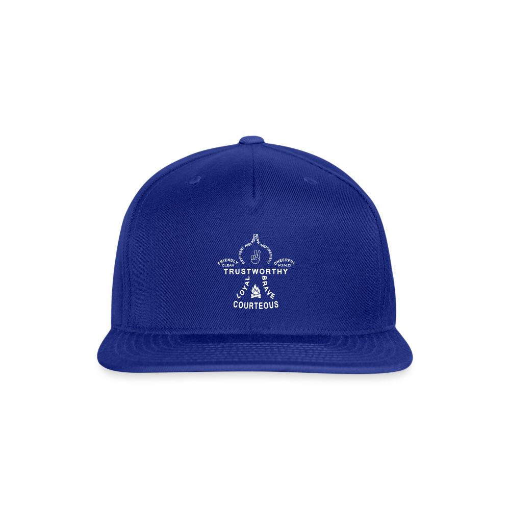 Scout Oath Fleur de Lis - Snapback Baseball Cap - royal blue