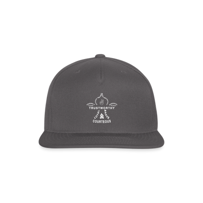 Scout Oath Fleur de Lis - Snapback Baseball Cap - dark grey