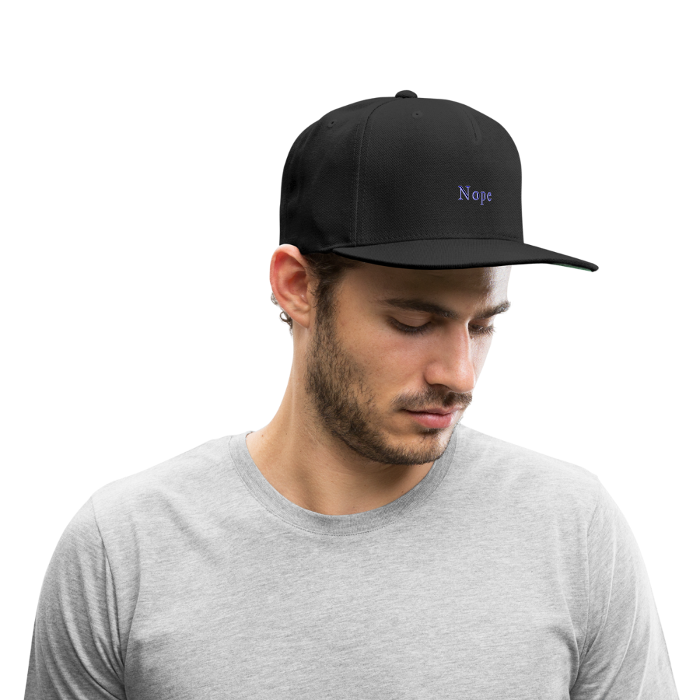 Nope - Snapback Baseball Cap - black