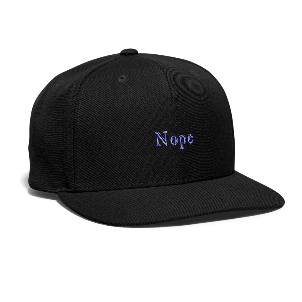 Nope - Snapback Baseball Cap - black