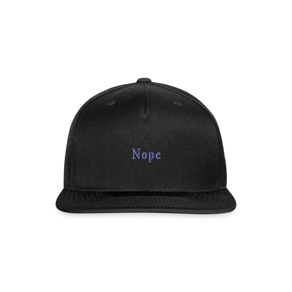 Nope - Snapback Baseball Cap - black