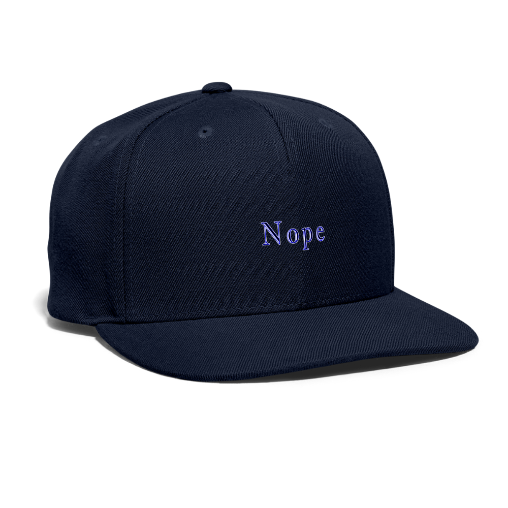 Nope - Snapback Baseball Cap - navy