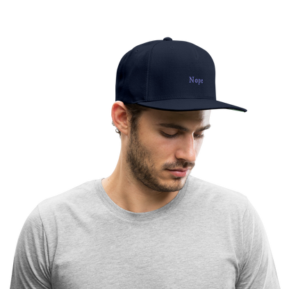 Nope - Snapback Baseball Cap - navy