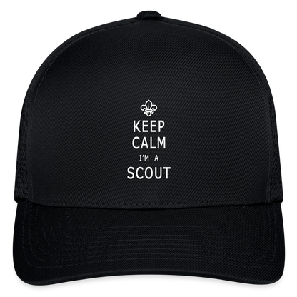 Scout Keep Calm - Flexfit Fitted Baseball Cap - black