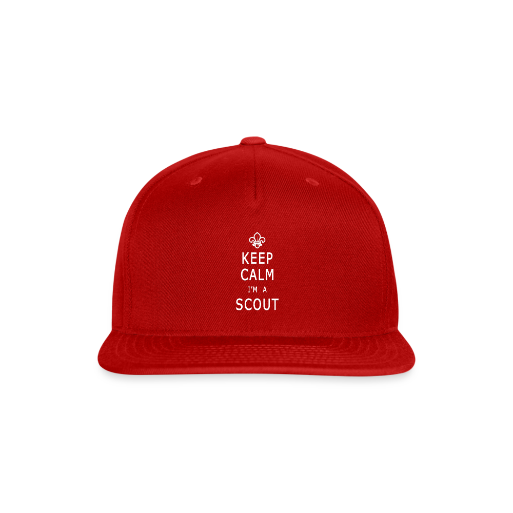 Scout Keep Calm - Snapback Baseball Cap - red