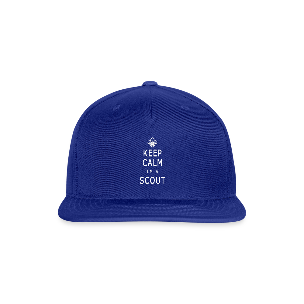 Scout Keep Calm - Snapback Baseball Cap - royal blue