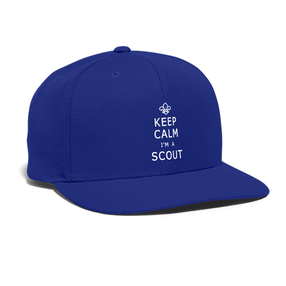 Scout Keep Calm - Snapback Baseball Cap - royal blue