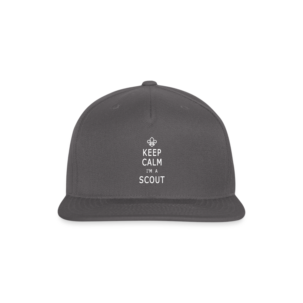 Scout Keep Calm - Snapback Baseball Cap - dark grey