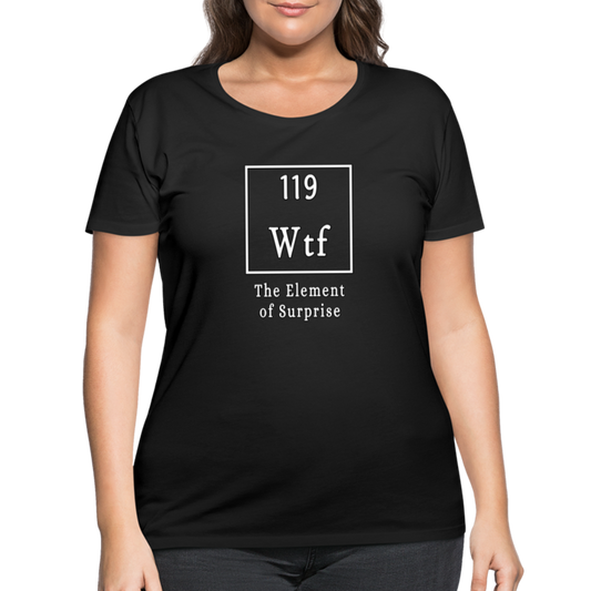 WTF - Women’s Curvy T-Shirt - black