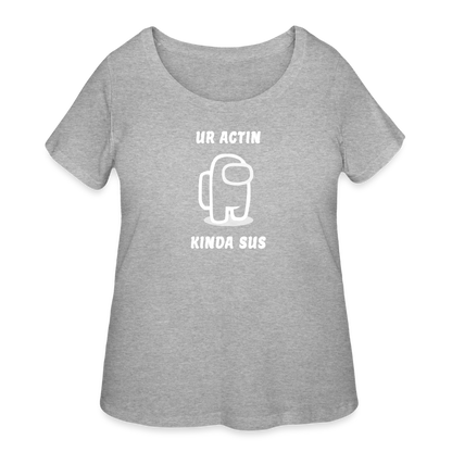 Sus - Women’s Curvy T-Shirt - heather gray