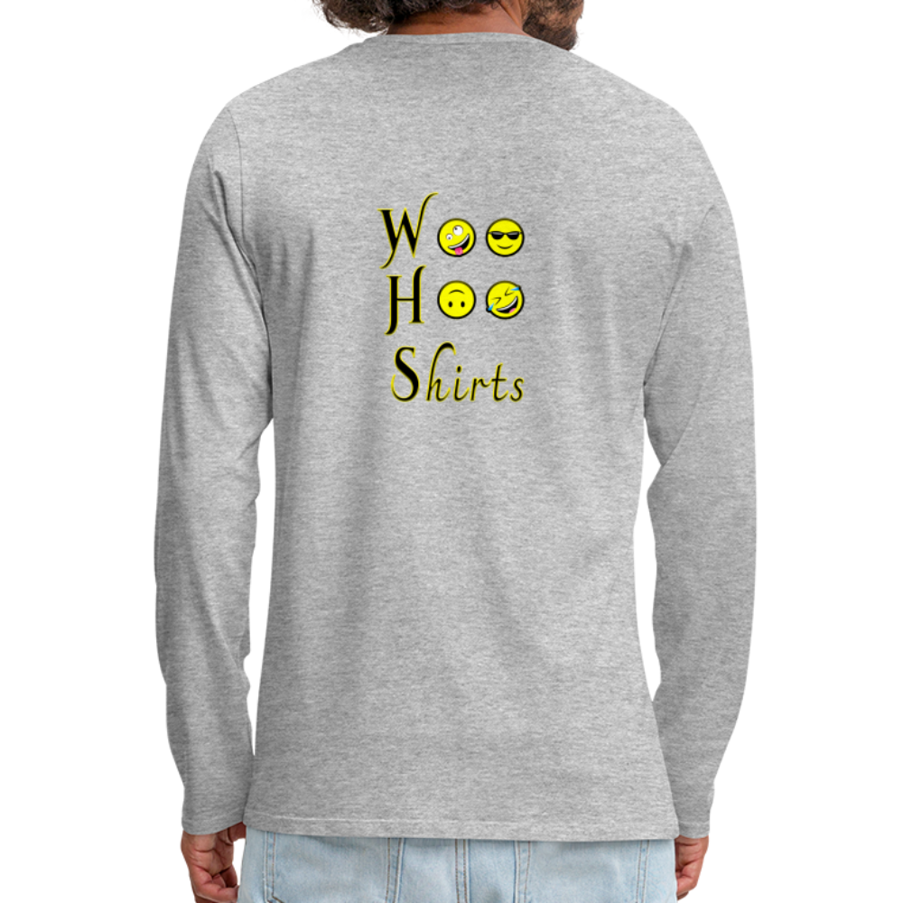 Woo Hoo Shirts - Unisex Long Sleeve T-Shirt - heather gray