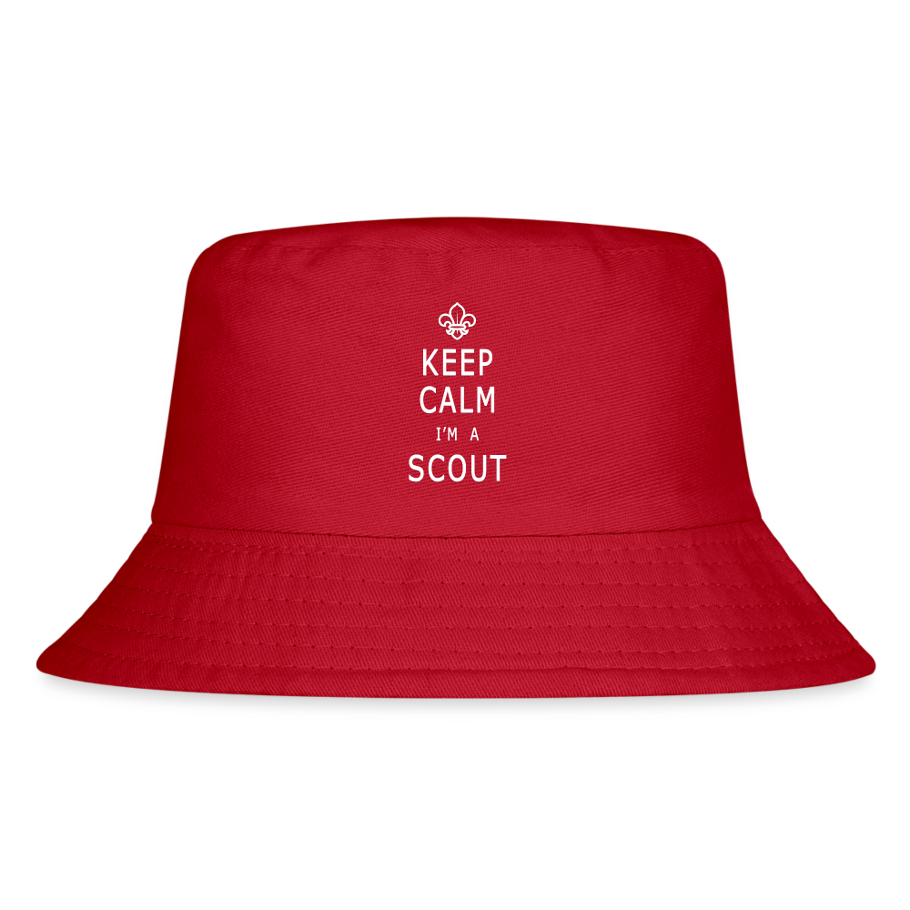 Scout Keep Calm - Kid's Bucket Hat - red