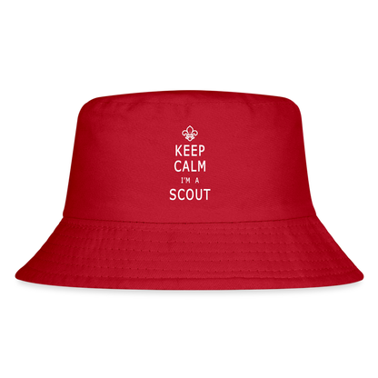 Scout Keep Calm - Kid's Bucket Hat - red