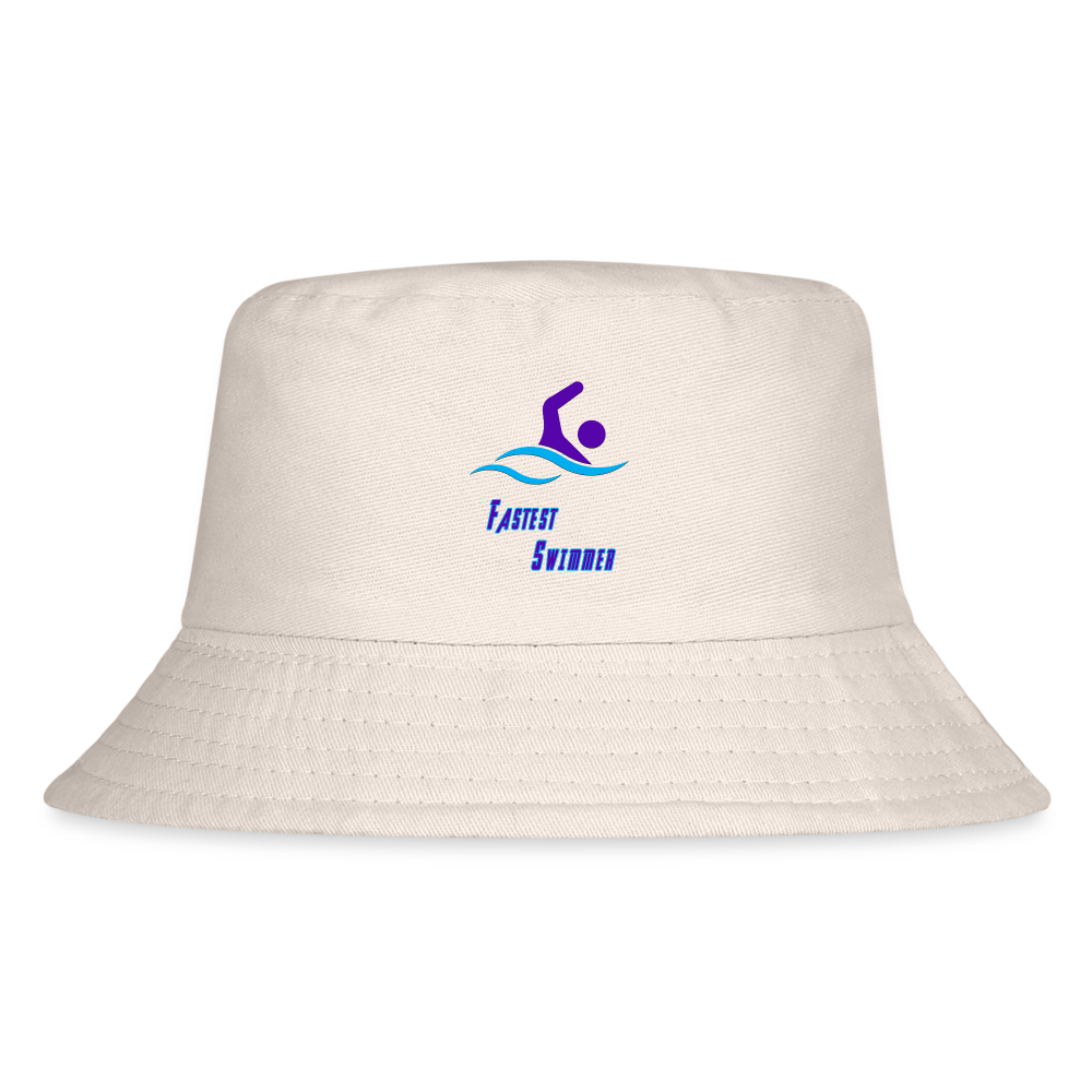 Fastest Swimmer - Kid's Bucket Hat - Natural