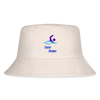 Fastest Swimmer - Kid's Bucket Hat - Natural