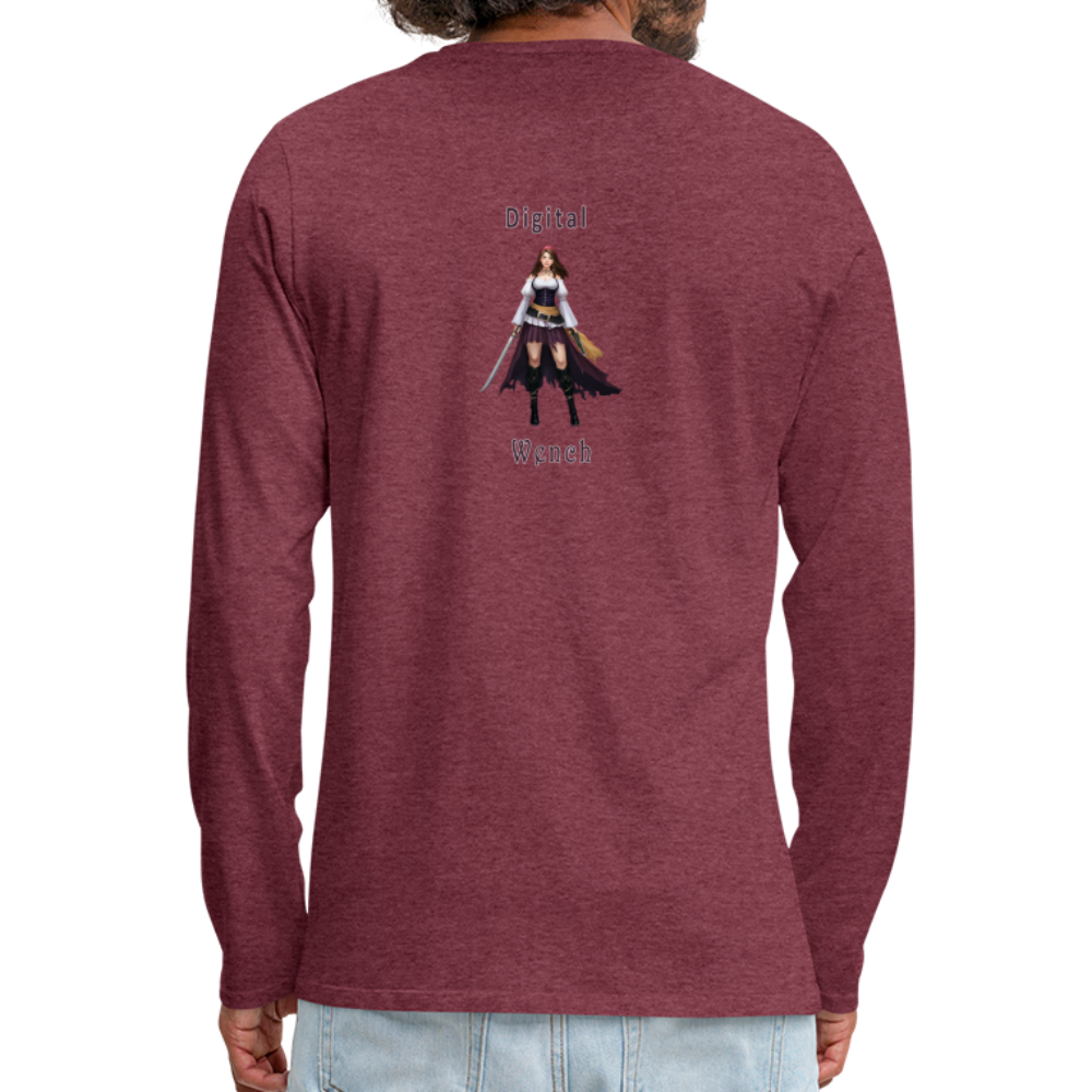 Digital Wench - Unisex Long Sleeve T-Shirt - heather burgundy
