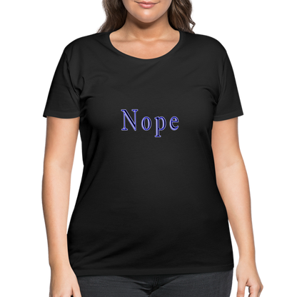 Nope - Women’s Curvy T-Shirt - black