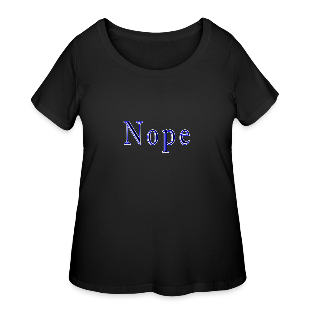 Nope - Women’s Curvy T-Shirt - black