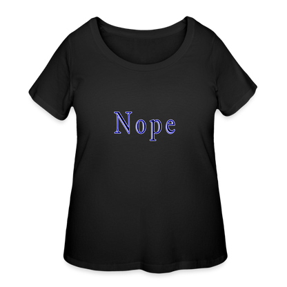 Nope - Women’s Curvy T-Shirt - black