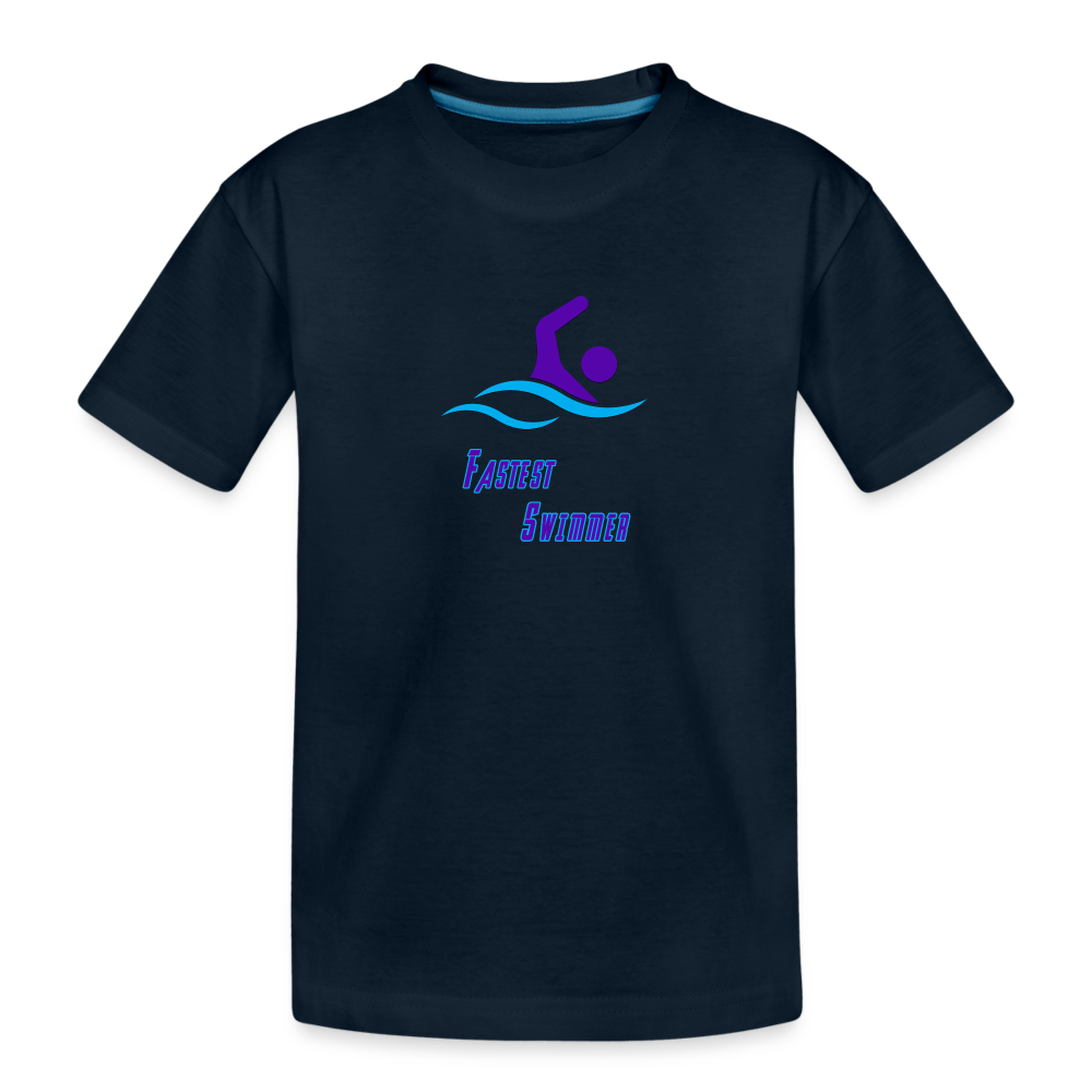 Swimmer - Kid’s Organic T-Shirt - deep navy