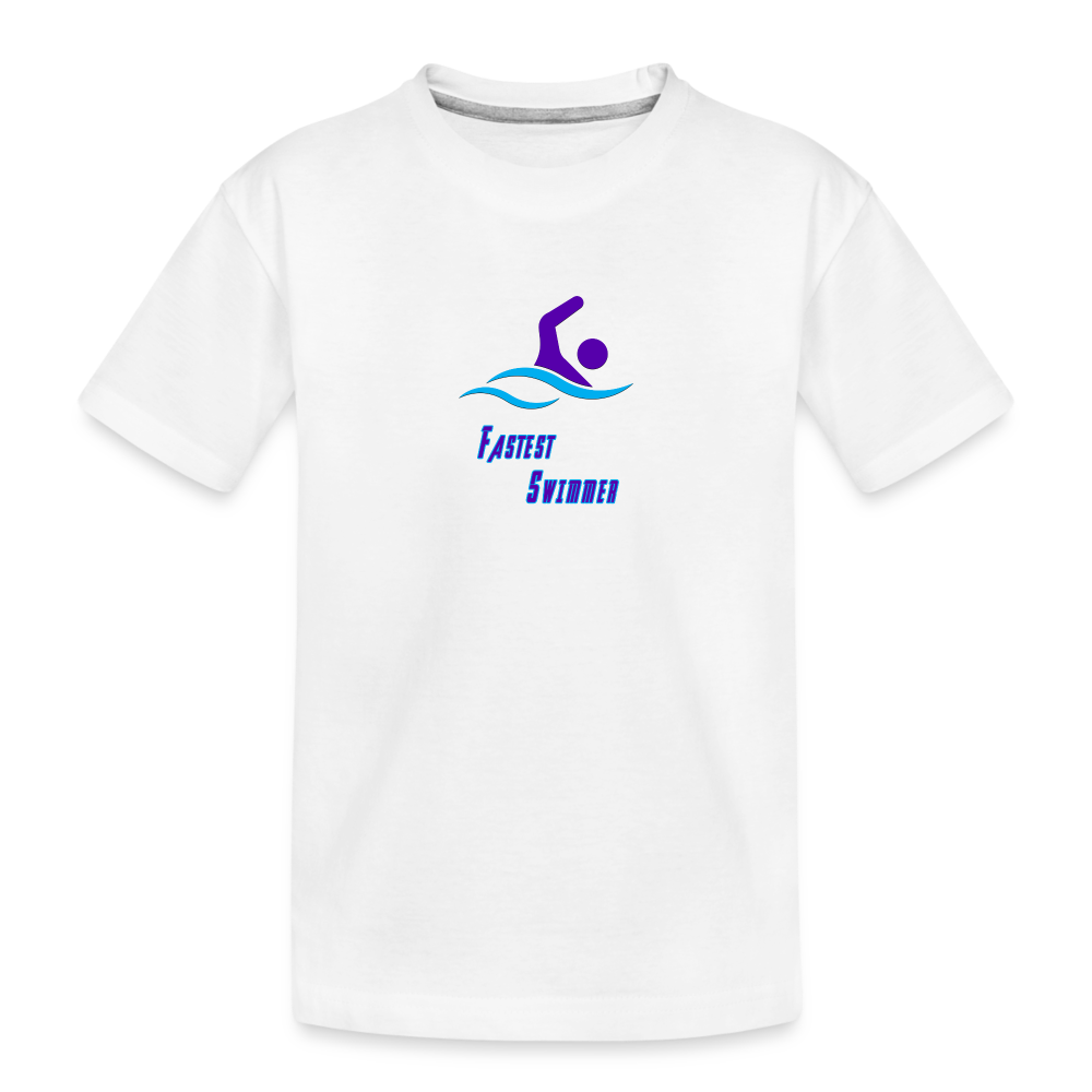 Swimmer - Toddler Organic T-Shirt - white