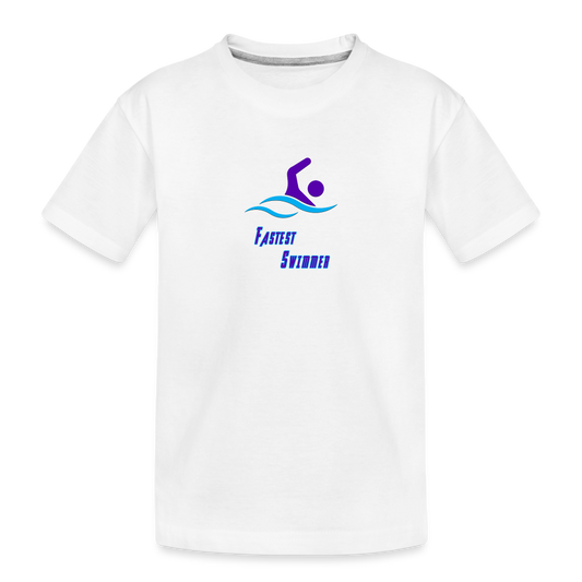 Swimmer - Toddler Organic T-Shirt - white