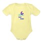 Swimmer - Organic Short Sleeve Baby Bodysuit - washed yellow