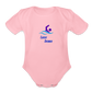 Swimmer - Organic Short Sleeve Baby Bodysuit - light pink
