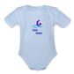 Swimmer - Organic Short Sleeve Baby Bodysuit - sky