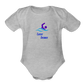 Swimmer - Organic Short Sleeve Baby Bodysuit - heather grey