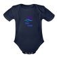 Swimmer - Organic Short Sleeve Baby Bodysuit - dark navy
