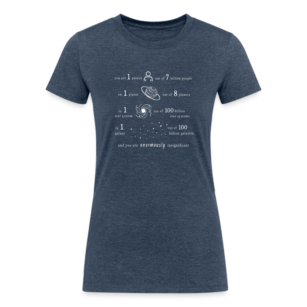 Insignificant - Women's Tri-Blend Organic T-Shirt - heather navy