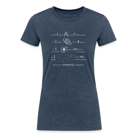 Insignificant - Women's Tri-Blend Organic T-Shirt - heather navy