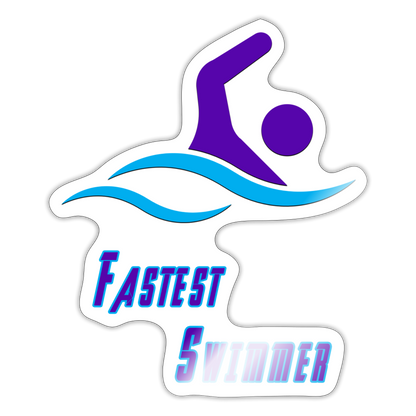 Fastest Swimmer - Sticker - white glossy