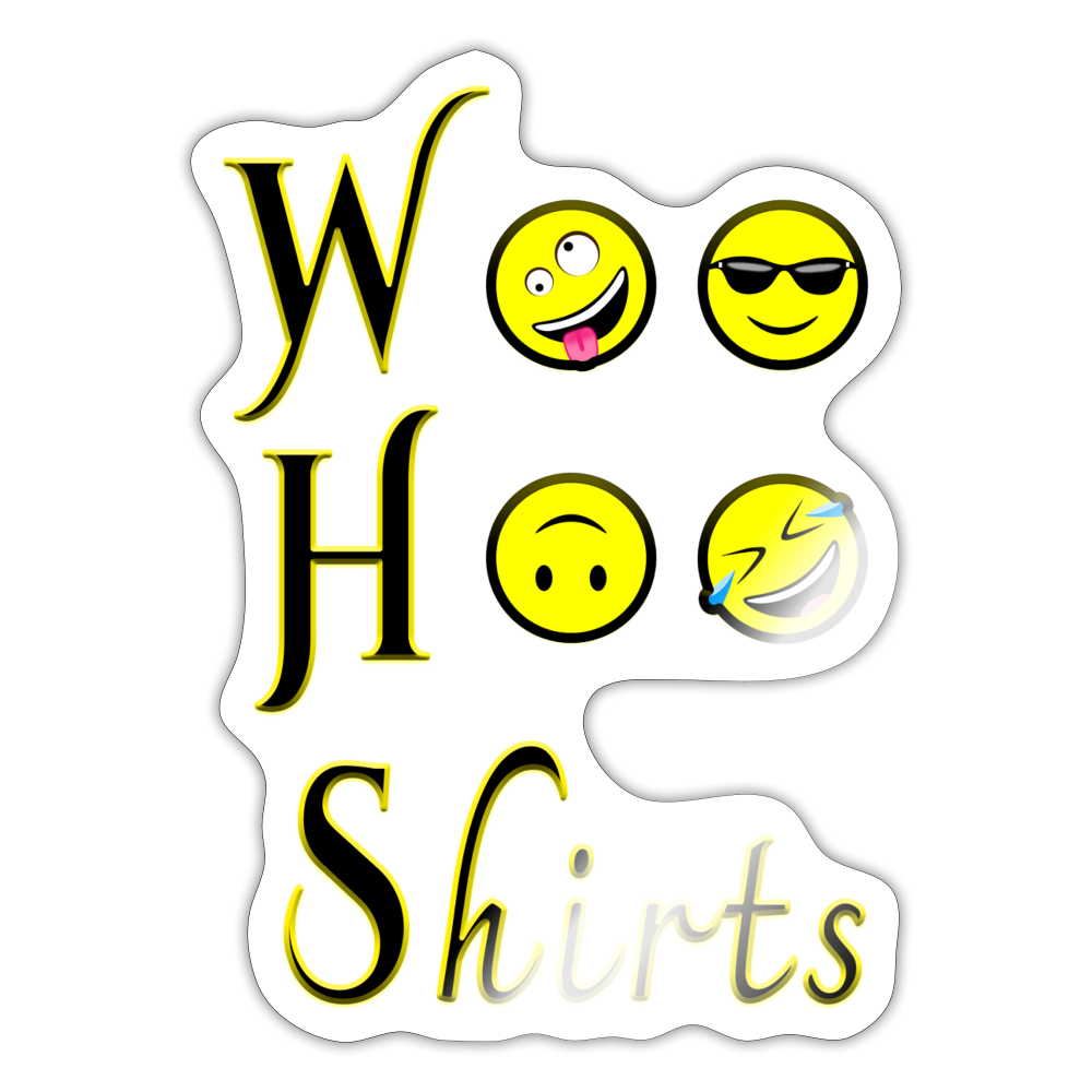 Woo Hoo Shirts - Sticker - white glossy