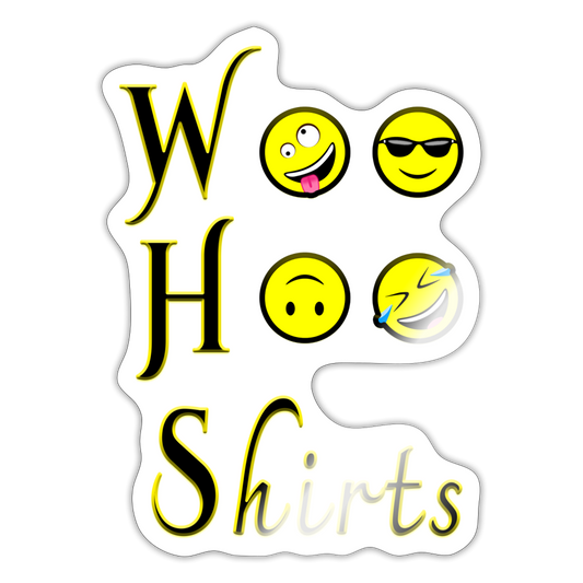 Woo Hoo Shirts - Sticker - white glossy